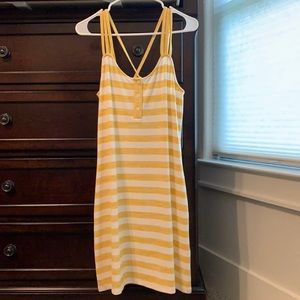 Yellow & White Striped Dress
